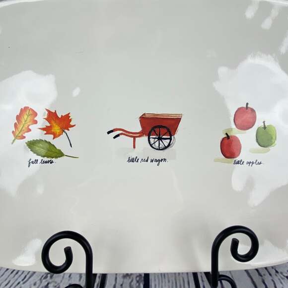 Rae Dunn Fall Autumn Oval Ceramic Platter - Picture 3 of 4